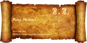 May Noémi névjegykártya